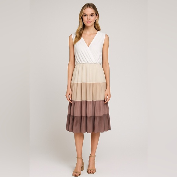 π΄β¨Tiered Colorblock Ruffle Dress β Size XL π΄β¨ - Picture 1 of 14